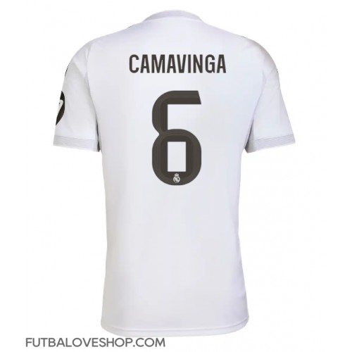 Dres Real Madrid Eduardo Camavinga #6 Domáci 2025-26 Krátky Rukáv
